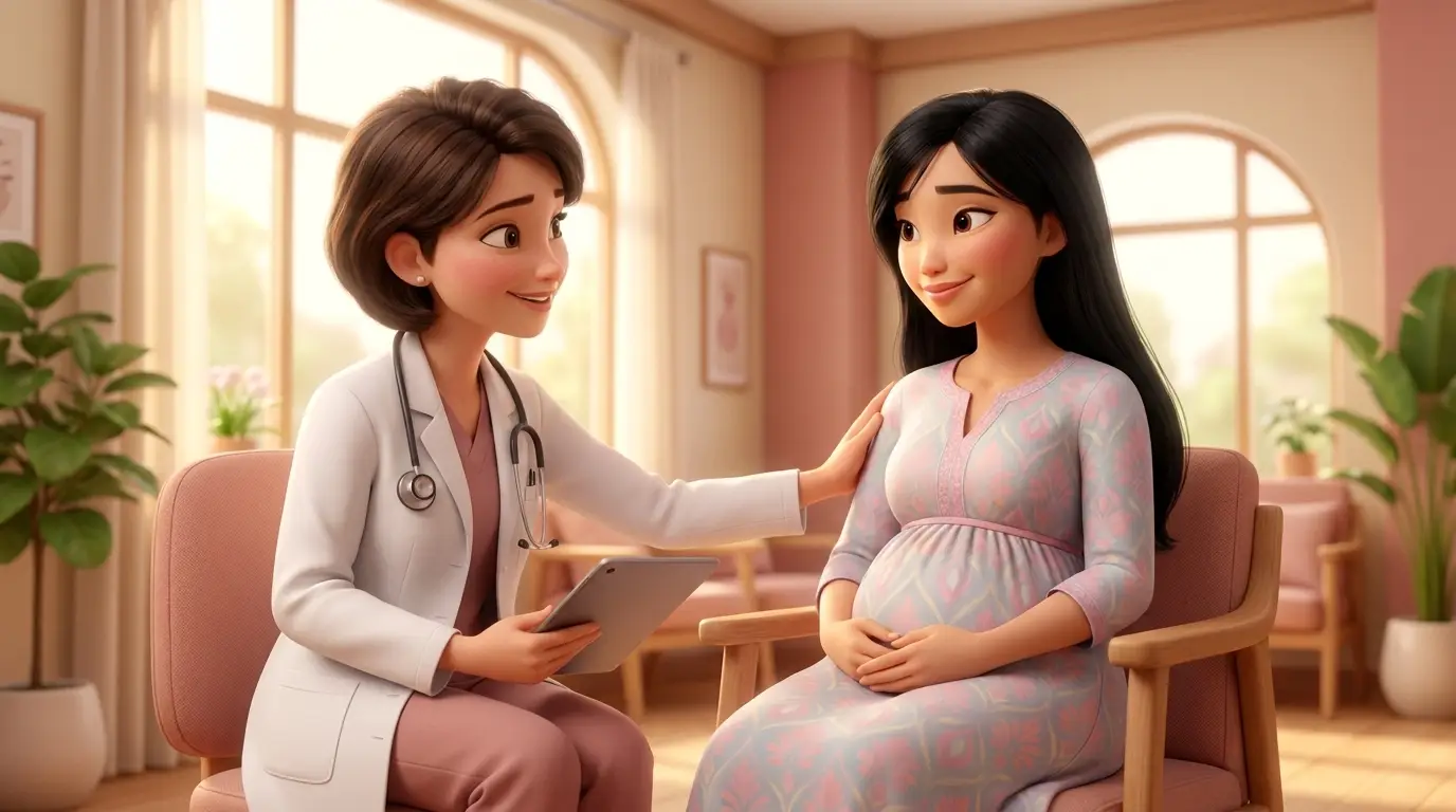 Mẹ bầu được bác sĩ trấn an, cảm giác an toàn