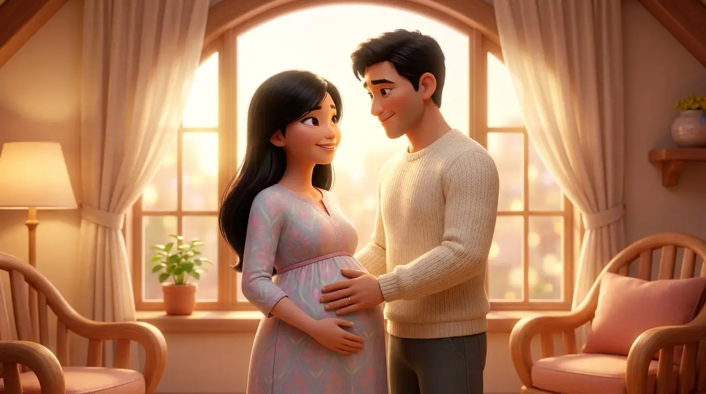 Vợ chồng cùng nâng niu em bé trong bụng mẹ, khởi đầu hành trình thai kỳ
